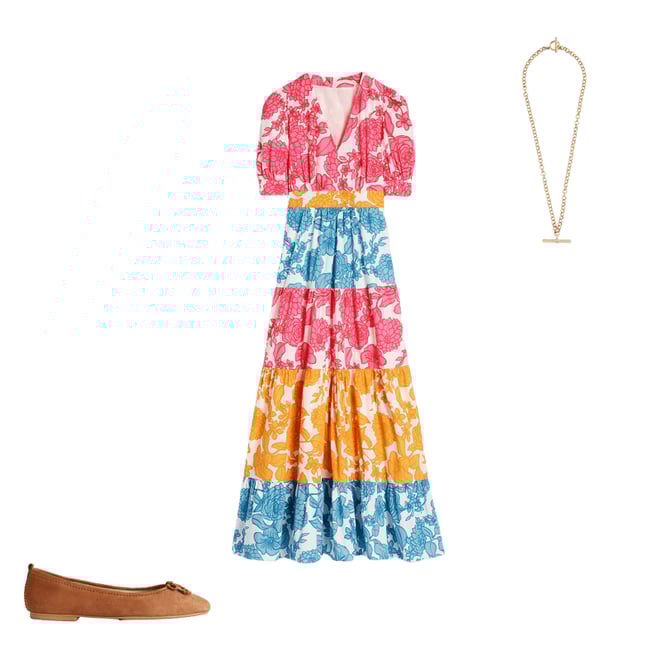 4th bundle featuring 2 items which compliment Bella Puff Sleeve Maxi Dress-Multi, Blossom Cascade