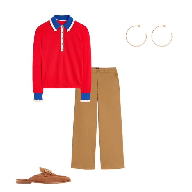 4th bundle featuring 3 items which compliment Barnsbury Crop Chino Pants-Hazelnut Brown