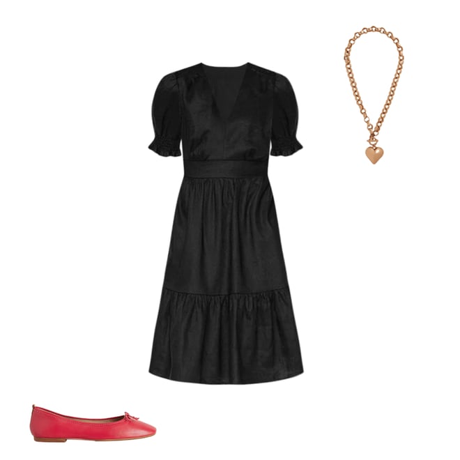 3rd bundle featuring 2 items which compliment Anna Linen Short Dress-Black