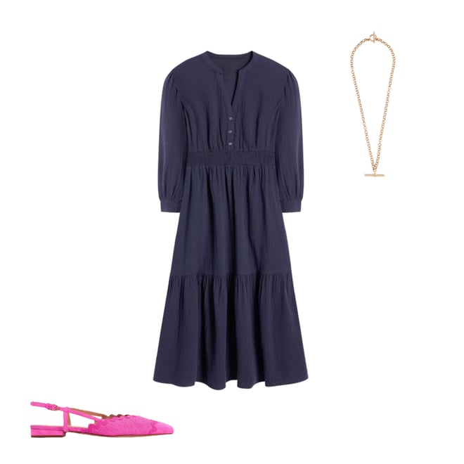 6th bundle featuring 2 items which compliment Ric Rac Detail Pointed Flats-Festival Pink