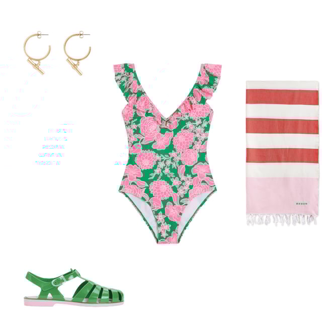 2nd bundle featuring 3 items which compliment Evia Ruffle Swimsuit