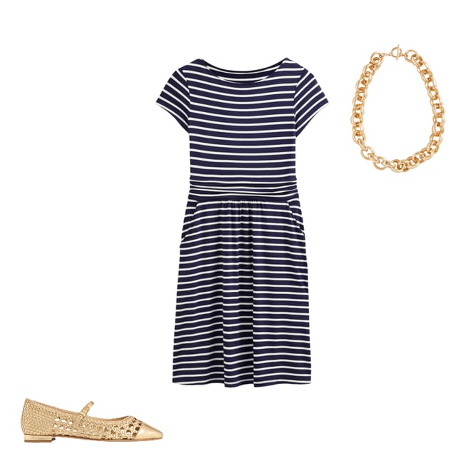 2nd bundle featuring 2 items which compliment Amelie Jersey Dress-Navy, Ivory Stripe