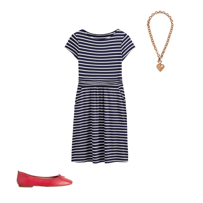3rd bundle featuring 2 items which compliment Amelie Jersey Dress-Navy, Ivory Stripe