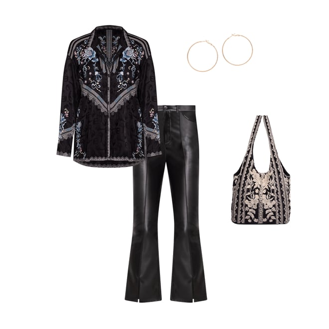 Buy THE SLIT FLARE VEGAN LEATHER PANT | Johnny Was Buy THE SLIT FLARE VEGAN LEATHER PANT | Johnny Was