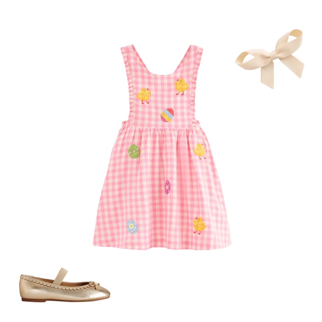Gladys Pinafore Dress-Pink Gingham Easter | Boden USA Gladys Pinafore Dress-Pink Gingham Easter | Boden USA