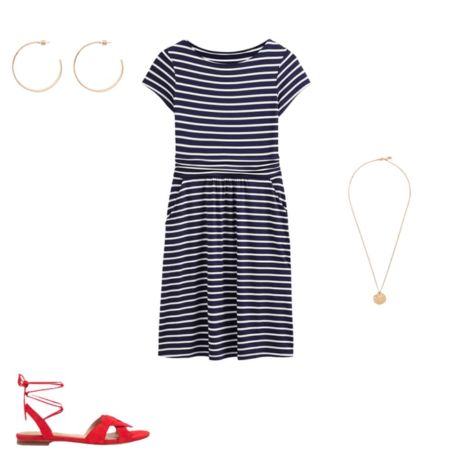 1st bundle featuring 3 items which compliment Amelie Jersey Dress-Navy, Ivory Stripe