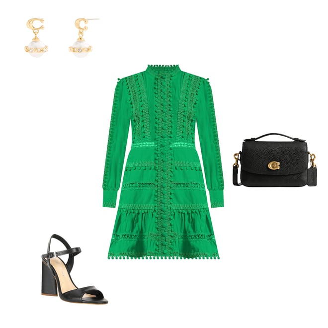 Tiered Chiffon Jacket Dress with Embellished Neck | David's