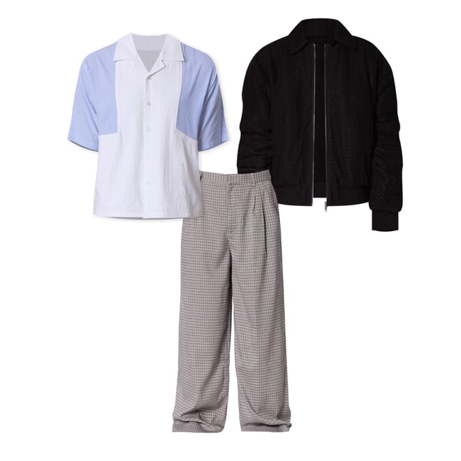 2nd bundle featuring 2 items which compliment Wide Leg Trouser Pants - Taupe