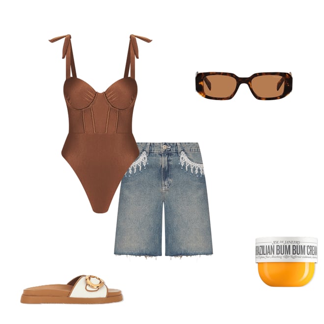 2nd bundle featuring 4 items which compliment Nostalgic Sky Denim Short