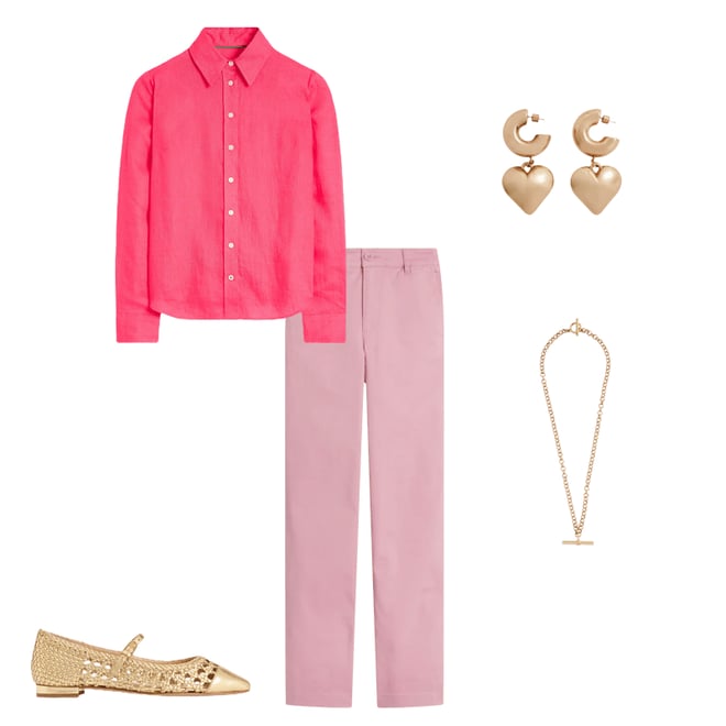 5th bundle featuring 4 items which compliment Sienna Linen Shirt-Camelia Pink
