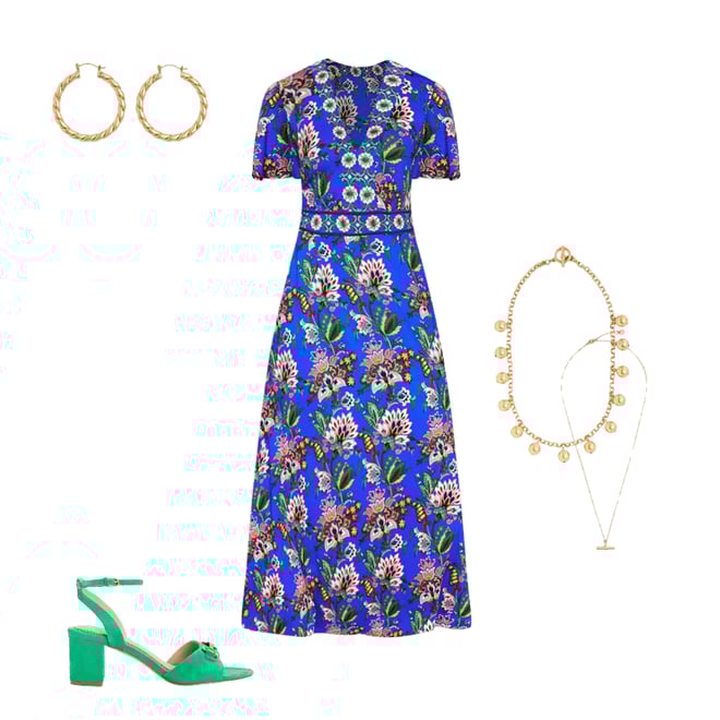 5th bundle featuring 4 items which compliment Ellie Flutter Maxi Tea Dress