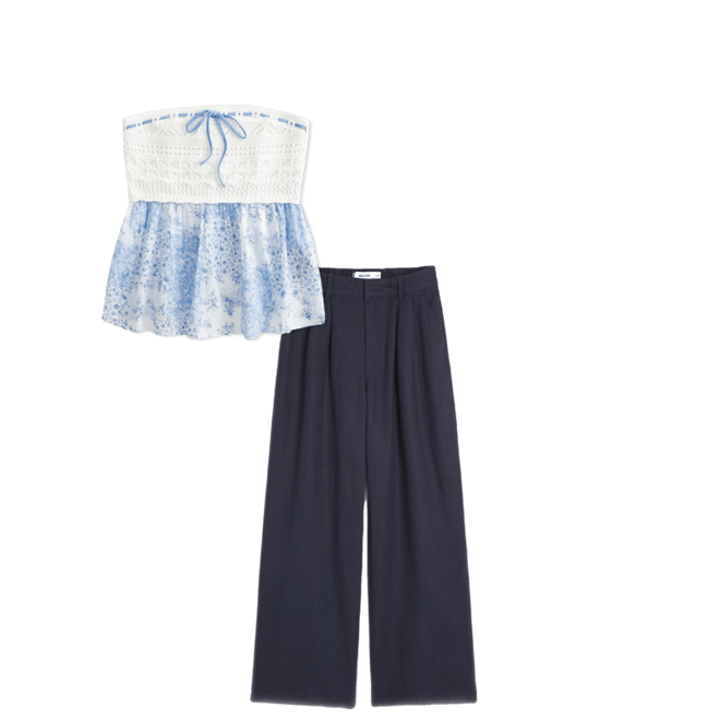 Hollister Livvy Ultra High-Rise Linen-Blend Wide-Leg Pants