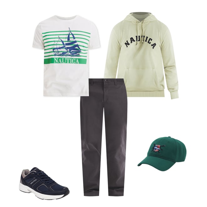 Striped Sailboat Graphic T-Shirt