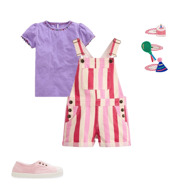 2nd bundle featuring 3 items which compliment Ali Puff Sleeve Pom T-shirt-Lavender Purple