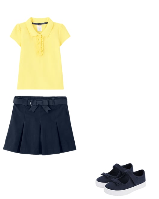 2nd bundle featuring 2 items which compliment Girls Stain-Resistant Ruffle Polo