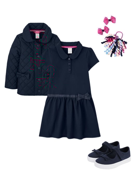 6th bundle featuring 3 items which compliment Girls Dot Curly Hair Set