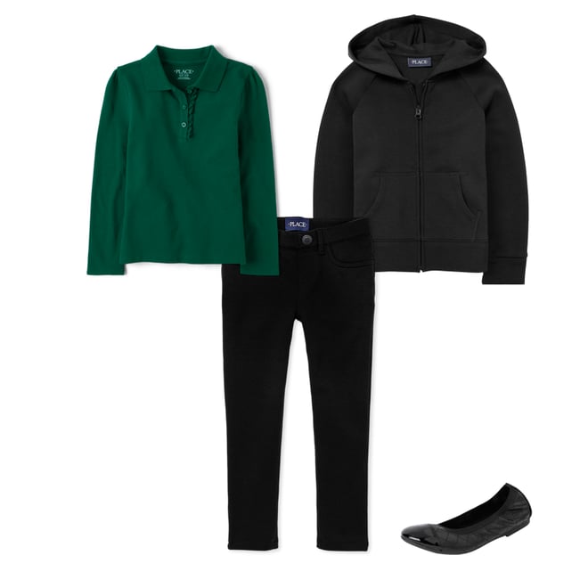2nd bundle featuring 3 items which compliment Girls Uniform Ruffle Pique Polo