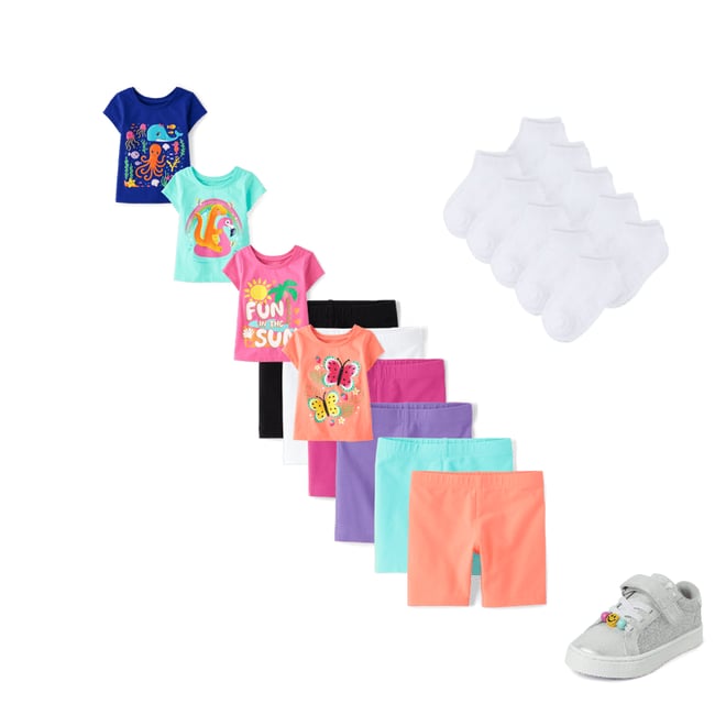 3rd bundle featuring 3 items which compliment Baby And Toddler Girls Summer Graphic Tee 4-Pack