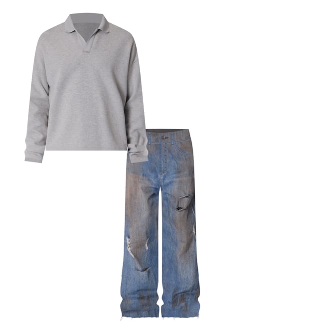 Polo Thermal L/S Shirt - Heather Grey | mnml | shop now