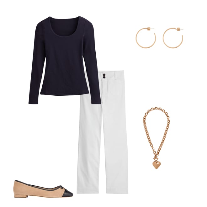 4th bundle featuring 4 items which compliment Double Layer Scoop Long Sleeve