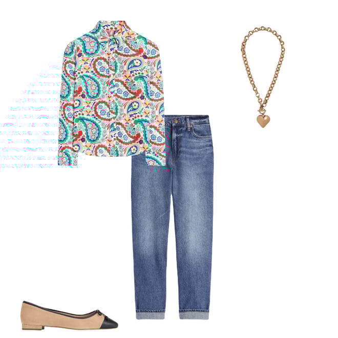 5th bundle featuring 3 items which compliment Sienna Linen Shirt-Multi Meadow Paisley