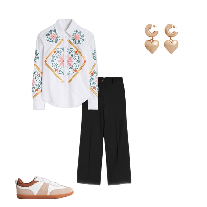 2nd bundle featuring 3 items which compliment Sienna Embroidered Linen Shirt-White