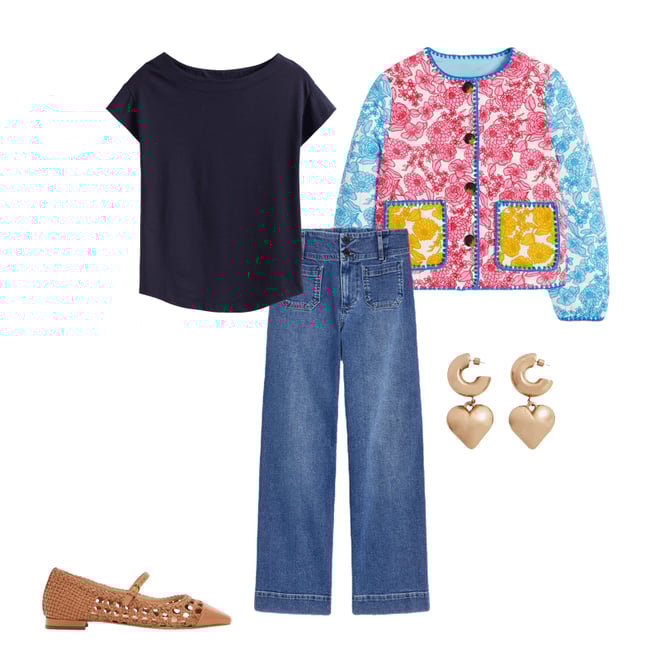 5th bundle featuring 4 items which compliment Primrose Patch Pocket Jeans-Light Vintage