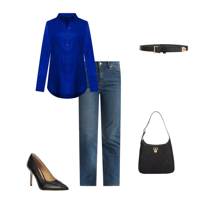Lauren Ralph Lauren Large Tanner Denim Shoulder Bag | Dillard's