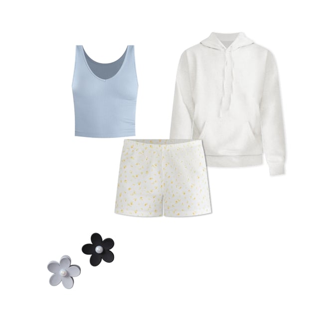 Floral Knit Sleep Shorts