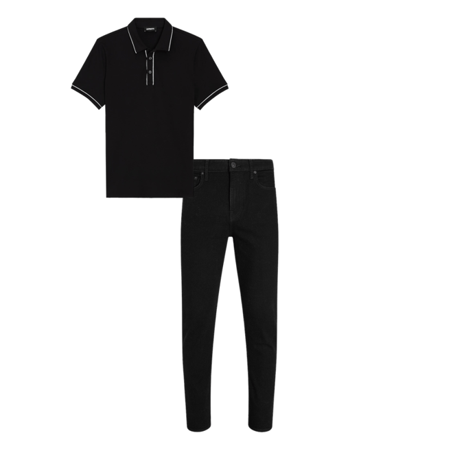 Piped Luxe Pique Polo | Express