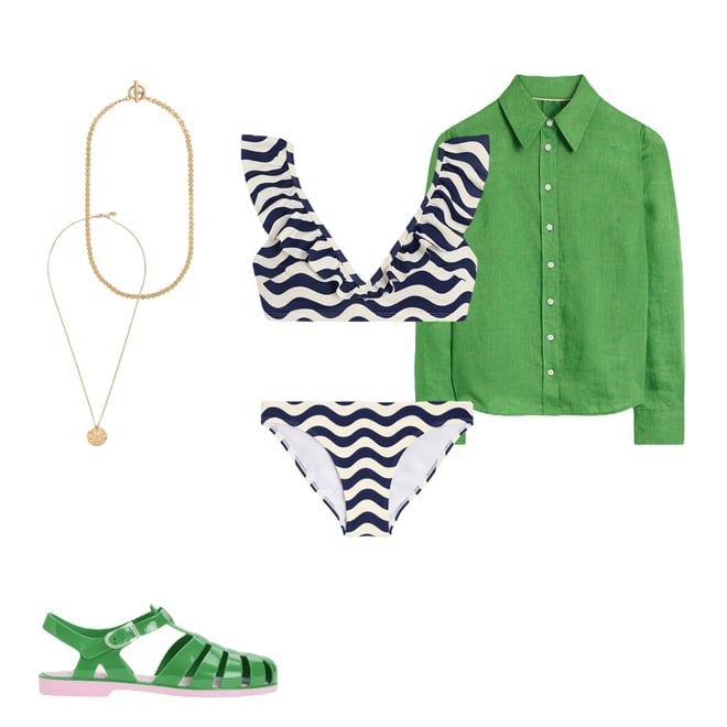 2nd bundle featuring 5 items which compliment Jelly Shoe-Rich Emerald/ Soft Pink