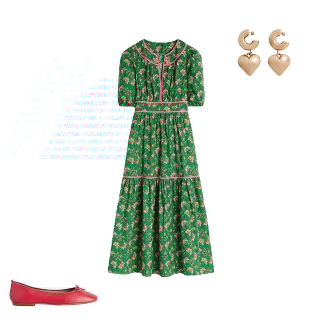 4th bundle featuring 2 items which compliment Rhea Embroidered Midi Dress-Green, Decorative Vine