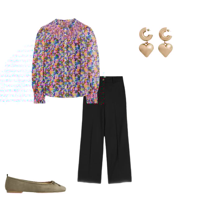 3rd bundle featuring 3 items which compliment Effie Smocked Blouse-Multi, Paintbox Ditsy
