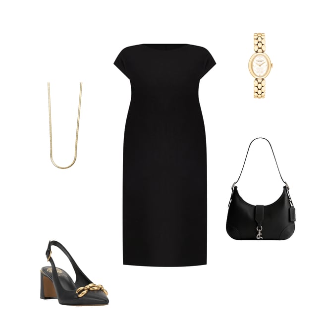 Vince Camuto Plus Size Knit Boat Neck Cap Sleeve Midi Sheath