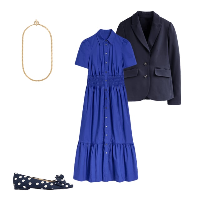3rd bundle featuring 3 items which compliment Jane Smocked Shirt Dress-Bright Blue