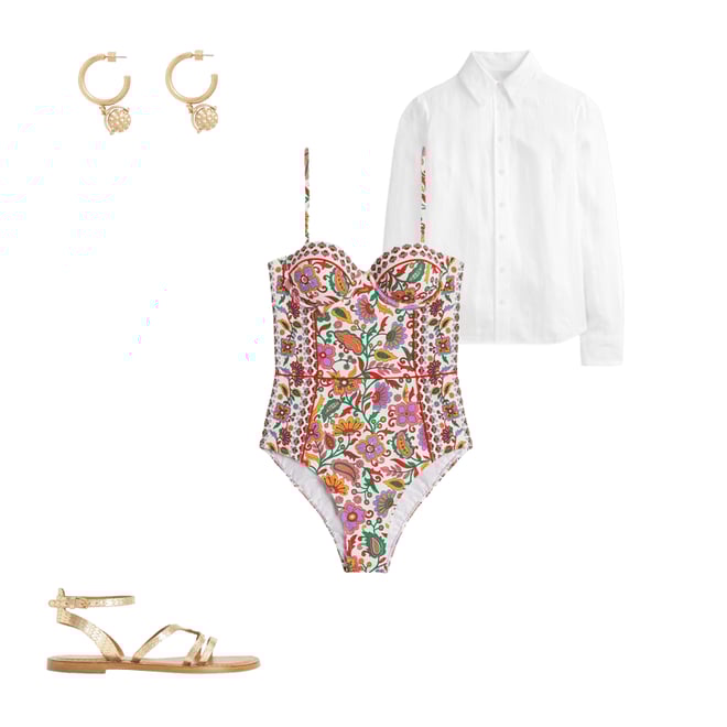 5th bundle featuring 3 items which compliment Rhodes Cup-Size Swimsuit, Multi, Oriental Paradise