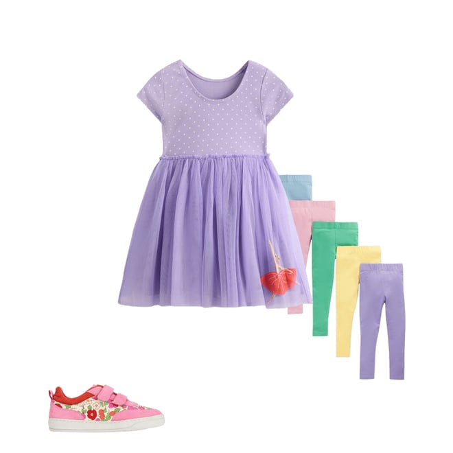 1st bundle featuring 2 items which compliment Ami Applique Tulle Dress-Misty Lavender Ballerinas