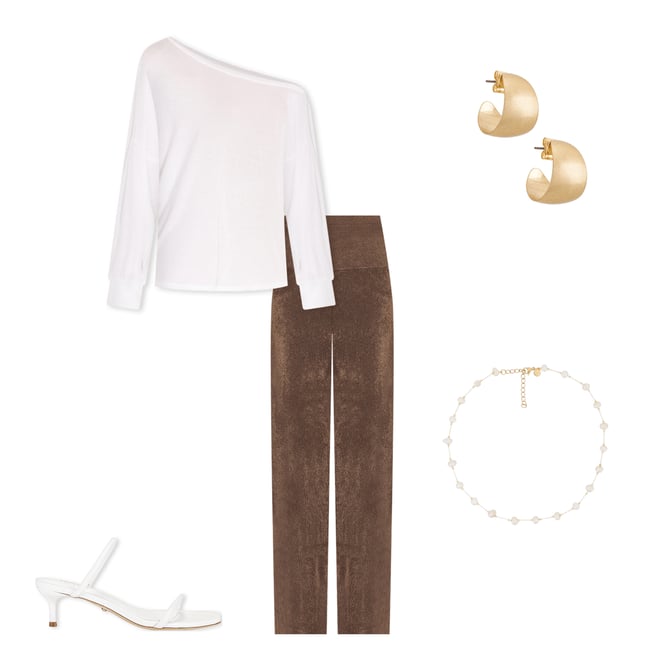 1st bundle featuring 4 items which compliment Kristopher Open Shoulder Top