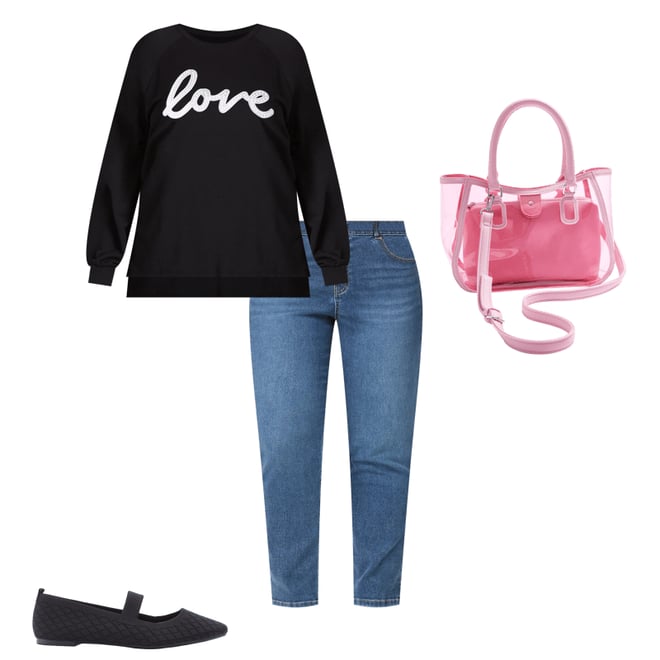 Cato Fashions | Cato Plus Size Pearl Embellished Love Sweatshirt Cato Fashions | Cato Plus Size Pearl Embellished Love Sweatshirt