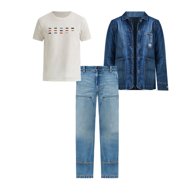Men's Very Loose Double Knee Carpenter Jean