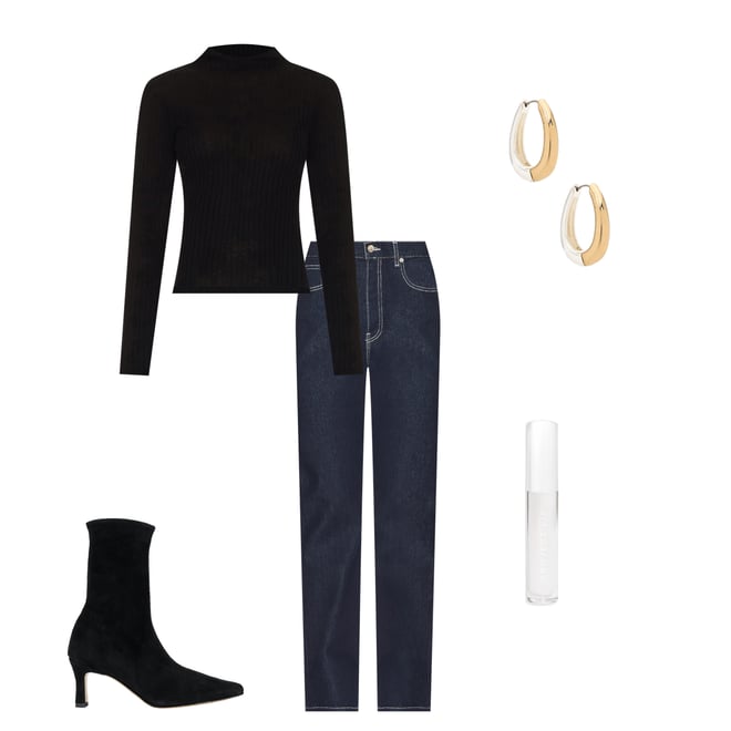 5th bundle featuring 4 items which compliment High Rise Straight Jeans