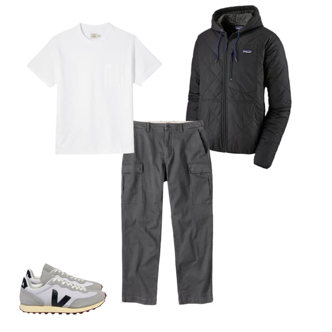 Patagonia Diamond Quilted Bomber Hoody - Black | Insulated
