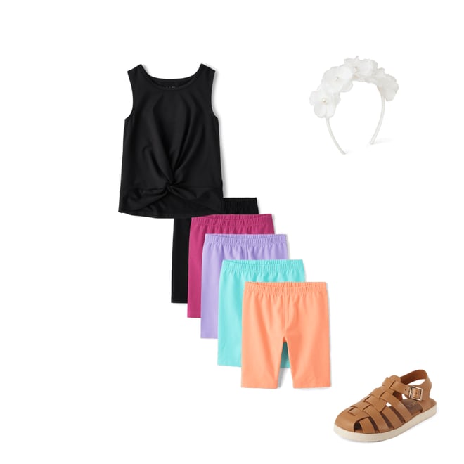 1st bundle featuring 3 items which compliment Girls Bike Shorts 5-Pack