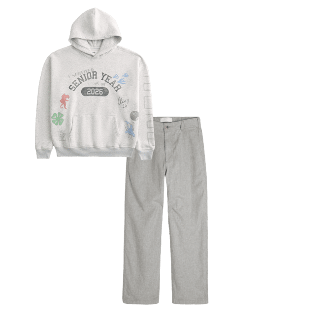 Boxy Senior Year 2026 Graphic Hoodie