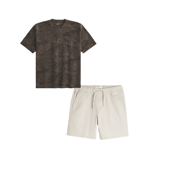 Boxy Heavyweight Leopard Print Crew T-Shirt