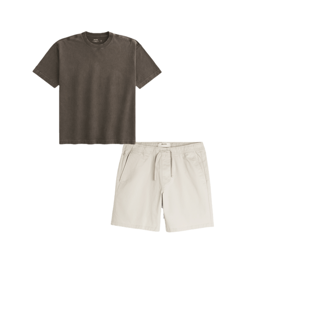 Boxy Heavyweight Washed Cotton Crew T-Shirt
