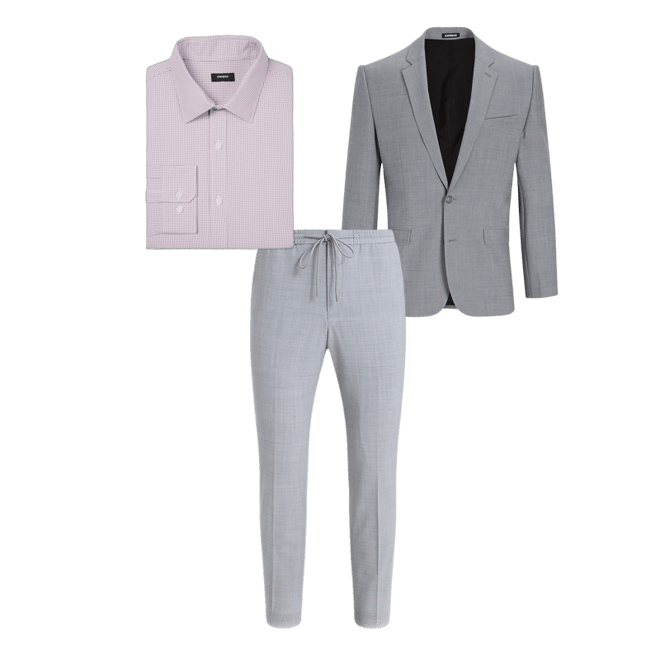Classic Gray Wool-blend Modern Tech Suit Jacket | Express