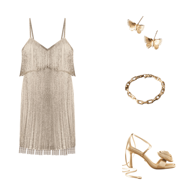 Anthropologie ★ BHLDN Rhinestone Fringe Mini Dress BHLDN Rhinestone Fringe Mini Dress | Anthropologie