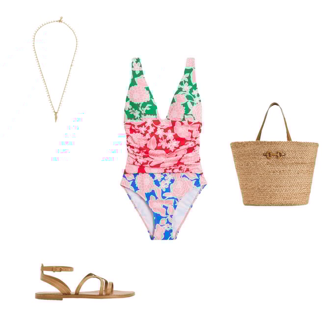 3rd bundle featuring 3 items which compliment Mykonos Deep V Swimsuit