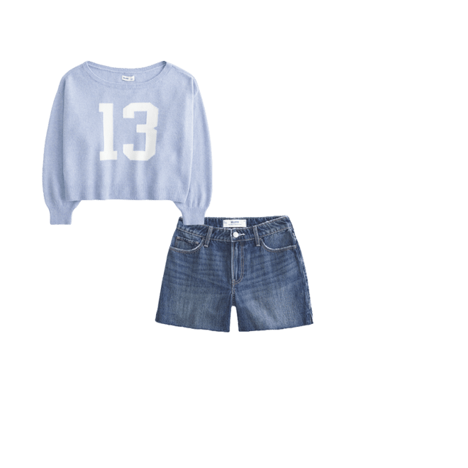 High-Rise Medium Dark Wash Relaxed Denim Shorts 5"